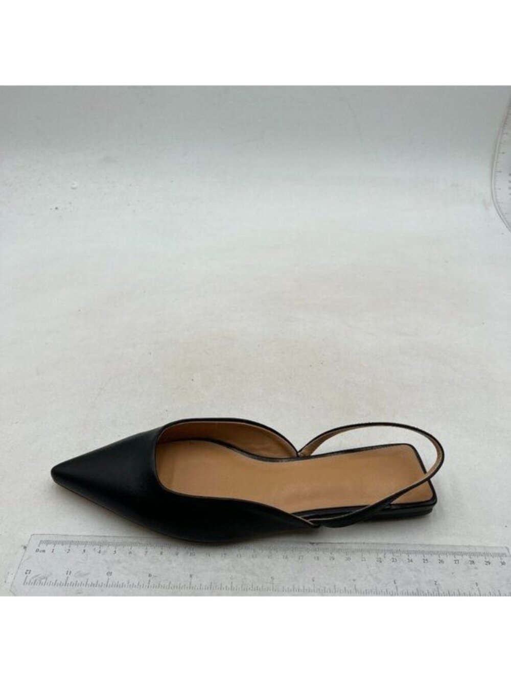 Slingback Flats for Women Pointed Toe Flats Slip On Casual Office Shoes Black